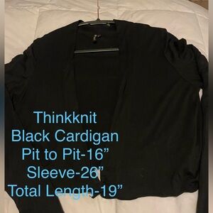 Thinkknit Women's Black Cardigan
